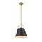 Z-Lite Z-Studio 1 Light Pendant, Matte Black & Heritage Brass 726P-MB+HBR - alternate 2